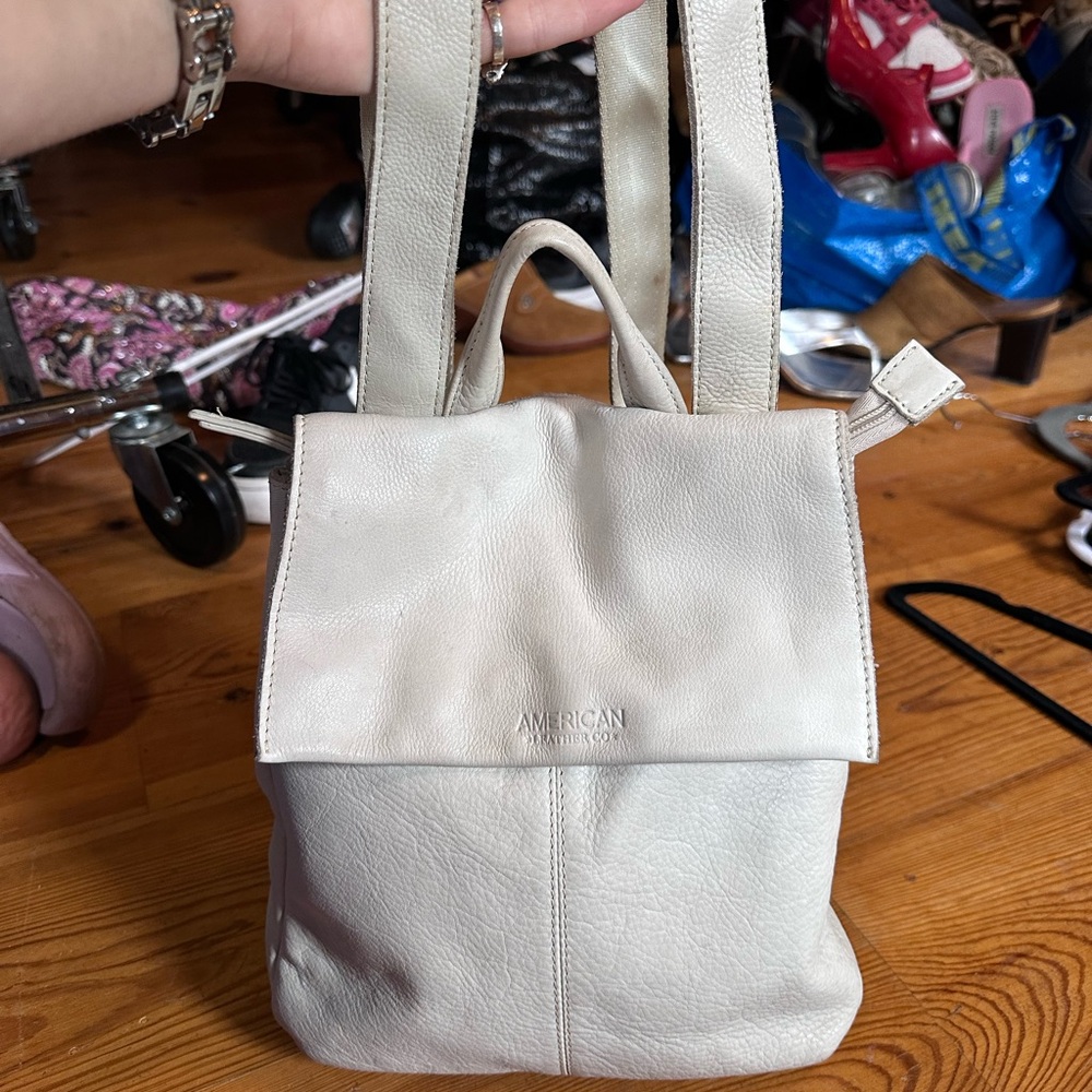 American Leather Co White Liberty Backpack